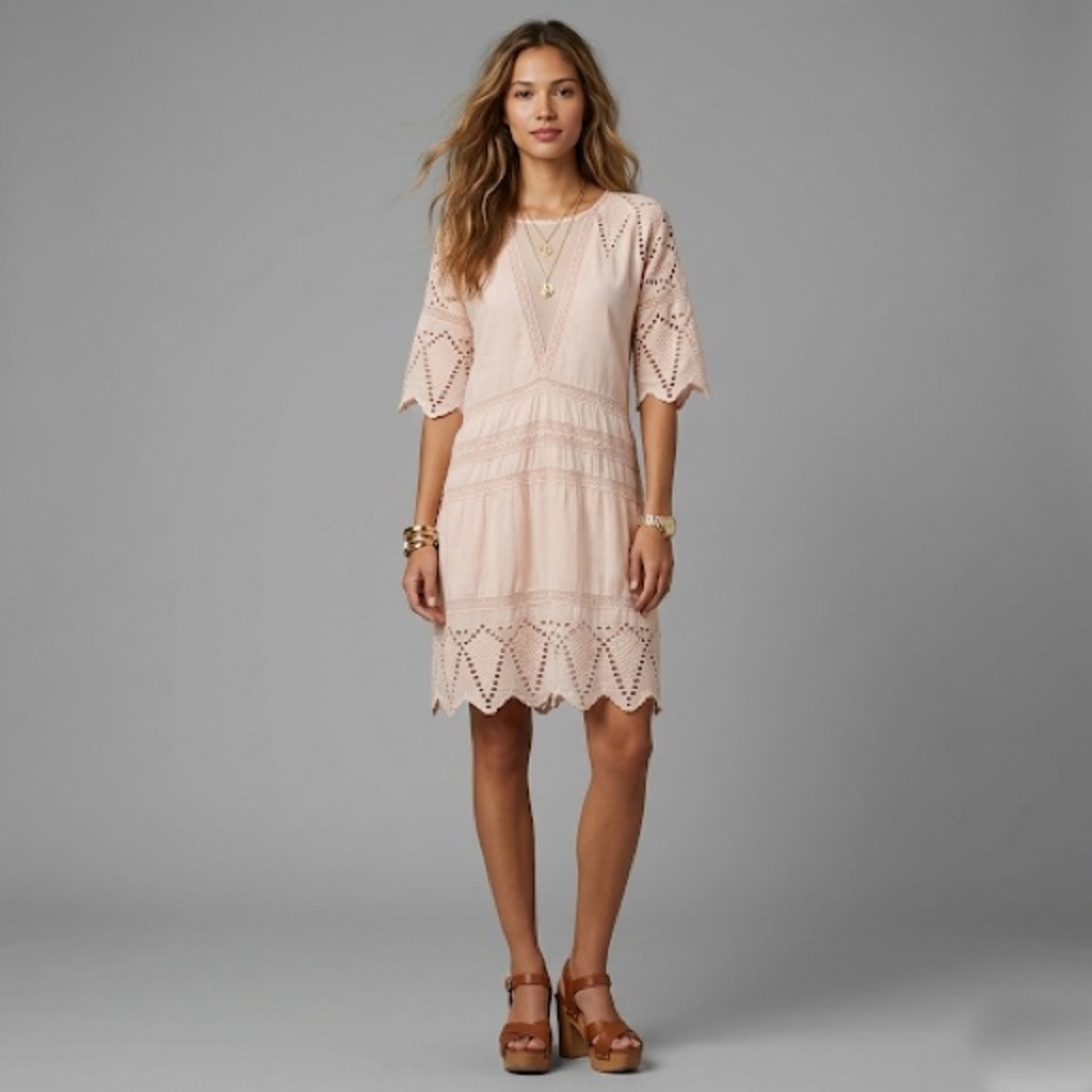 Ulla Johnson Blush Pink Eyelet Cotton Dress